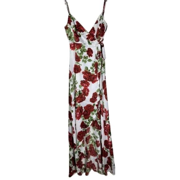 Show Me Your Mumu Mariah Wrap Dress Budding Rosemance Ivory NWT Size XXS - Picture 3 of 4